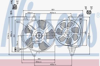 Nissens 85296 вентилятор, охлаждение двигателя на VOLVO V40 универсал (VW)