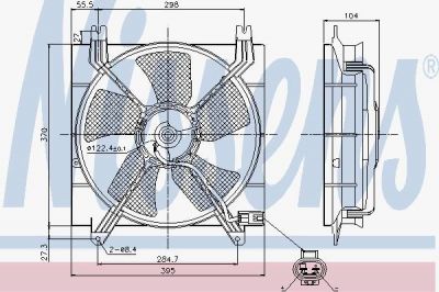 NISSENS Вентилятор радиатора основного CHEVROLET Lacetti 04-> (85353)