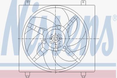Nissens 85362 вентилятор, охлаждение двигателя на HYUNDAI MATRIX (FC)