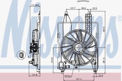 Nissens 85515 вентилятор, охлаждение двигателя на RENAULT CLIO II (BB0/1/2_, CB0/1/2_)