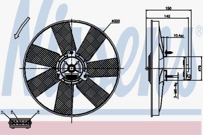 Nissens 85538 вентилятор, охлаждение двигателя на VW VENTO (1H2)