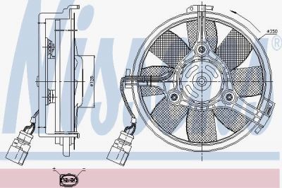 NISSENS Вентилятор радиатора основного AD A4/A6/A8 (85547)