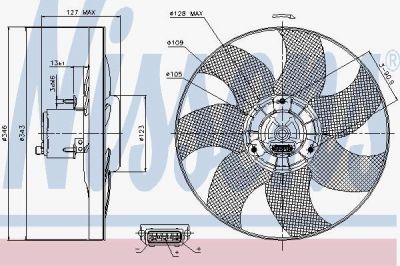 Nissens 85698 вентилятор, охлаждение двигателя на VW POLO Variant (6KV5)