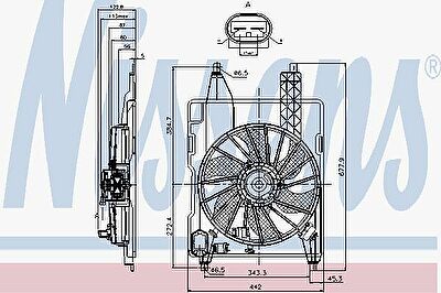 NISSENS Вентилятор радиатора RENAULT MEGANE 1.4-2.0/1.5D 02- (85706)