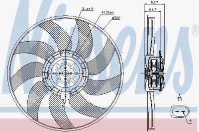 Nissens 85728 вентилятор, охлаждение двигателя на AUDI Q5 (8R)