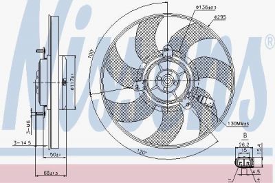 Nissens 85733 вентилятор, охлаждение двигателя на VW PASSAT Variant (3C5)