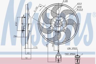 NISSENS Вентилятор охлаждения Opel Astra H/Zafira B 1.3-1. (85754)