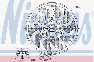 Nissens 85755 вентилятор, охлаждение двигателя на OPEL ASTRA H GTC (L08)