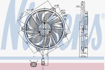 NISSENS ВЕНТИЛЯТОР РАДИАТОРА ДВИГАТЕЛЯ (85789)
