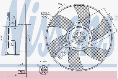 Nissens 85799 вентилятор, охлаждение двигателя на VW POLO CLASSIC (6KV2)