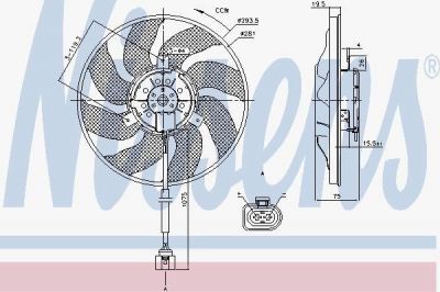 Nissens 85806 вентилятор, охлаждение двигателя на VW MULTIVAN V (7HM, 7HN, 7HF, 7EF, 7EM, 7EN)