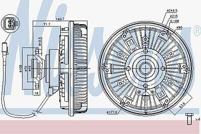 Nissens 86024 сцепление, вентилятор радиатора на MAN TGX