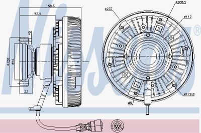 Nissens 86062 сцепление, вентилятор радиатора на VOLVO FH 16