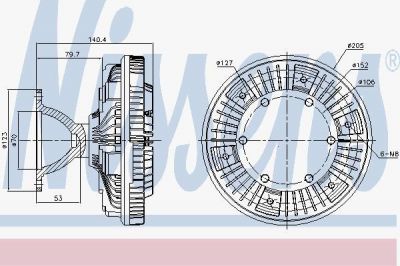 Nissens 86069 сцепление, вентилятор радиатора на DAF CF 85