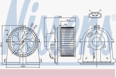 NISSENS Вентилятор отопителя VAG Gl IV (87022)