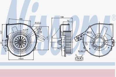 NISSENS NS87028_вентилятор отопителя! VW Polo 1.2-1.9 01>, Seat Ibiza/Cordoba (87028)