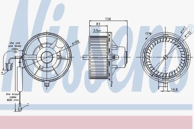 NISSENS Моторчик печки VOLKSWAGEN CADDY (95-) 1.4 i (87031)