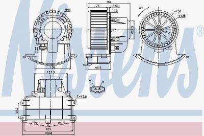 NISSENS Вентилятор салона VAG T5 1,9TDi (-AC) (87033)