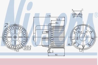 NISSENS Моторчик печки FORD TRANSIT (94-) 2.0 EFi (87061)