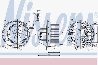 NISSENS NS87062_вентилятор отопителя! E81/E87 04>/E88 08>/E90/E91 05>/E93 (87062)