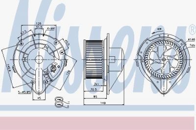 NISSENS Моторчик печки AUDI 80 / 90 (91-) 1.6 i (87064)