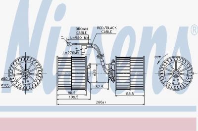 Nissens 87071 вентилятор салона на FORD SIERRA Наклонная задняя часть (GBC, GBG)