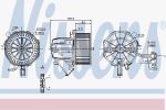 Nissens 87075 вентилятор салона на AUDI Q5 (8R)
