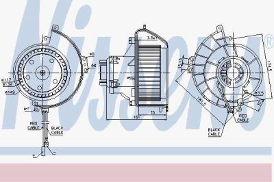 Nissens 87081 вентилятор салона на OPEL ASTRA H (L48)