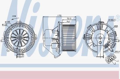 NISSENS Вентилятор отопителя MB Sprinter (906) (87105)