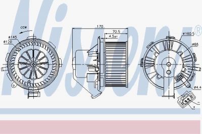 NISSENS NS87106_вентилятор отопителя! MB Sprinter 06> (87106)