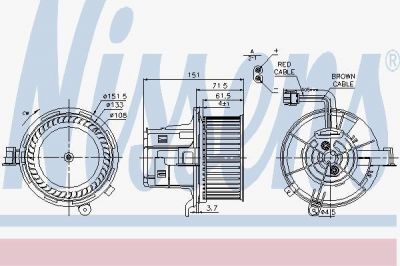 Nissens 87109 Мотор отопителя MB W204 07-