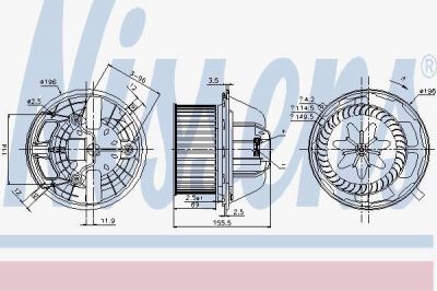 Nissens 87118 вентилятор салона на 3 (E90)