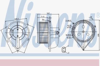 NISSENS NS87128_вентилятор отопителя! Fiat Ducato 2.8TD/JTD 02> (87128)