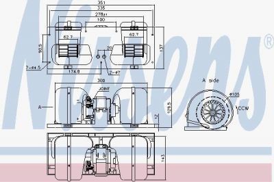 Nissens 87141 вентилятор салона на DAF 75 CF