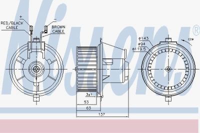 NISSENS NS87148_вентилятор отопителя! VW Golf/Jetta 84> (87148)