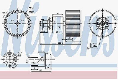 NISSENS Innenraumgeblaese AUDI 100 82- (87149)