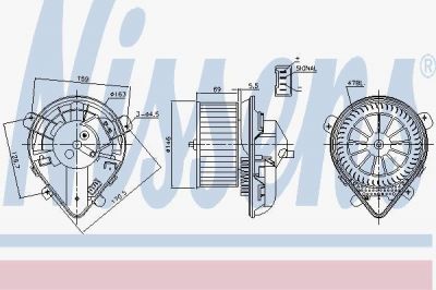 Nissens 87179 вентилятор салона на FIAT ULYSSE (220)