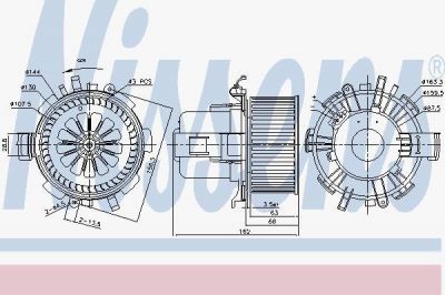 Nissens 87180 вентилятор салона на NISSAN INTERSTAR c бортовой платформой/ходовая часть