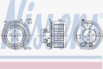 Nissens 87185 вентилятор салона на ALFA ROMEO 156 (932)