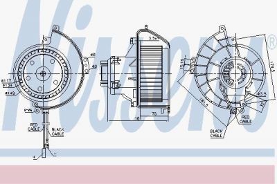 Nissens 87188 вентилятор салона на OPEL ZAFIRA A (F75_)