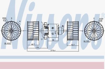 Nissens 87189 вентилятор салона на MAN F 90