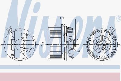Nissens 87209 вентилятор салона на NISSAN MICRA III (K12)