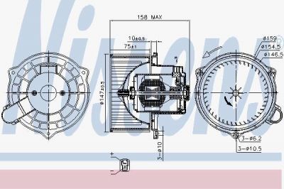 Nissens 87234 вентилятор салона на HYUNDAI ACCENT II седан (LC)