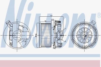 Nissens 87267 вентилятор салона на RENAULT LOGAN I универсал (KS_)