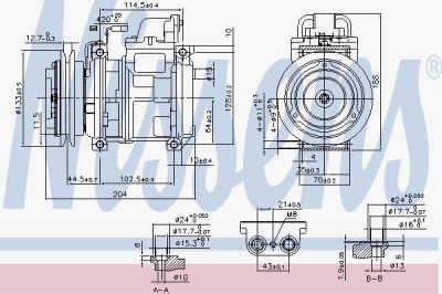 Nissens 890028 компрессор, кондиционер на MERCEDES-BENZ SK