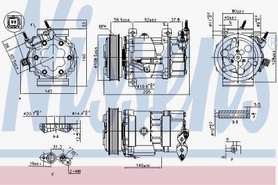 Nissens 890041 компрессор, кондиционер на MINI MINI Roadster (R59)