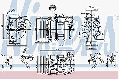 Nissens 890073 компрессор, кондиционер на 5 (E60)