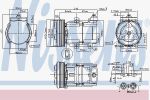 Nissens 890081 компрессор, кондиционер на FORD TRANSIT фургон (FA_ _)