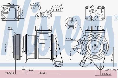 Nissens 890087 компрессор, кондиционер на SKODA CITIGO