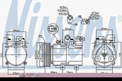 Nissens 890136 компрессор, кондиционер на HYUNDAI H-1 / STAREX